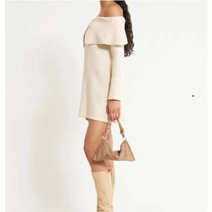 Cult Gaia Edna Knit Sweater Dress Off White Small